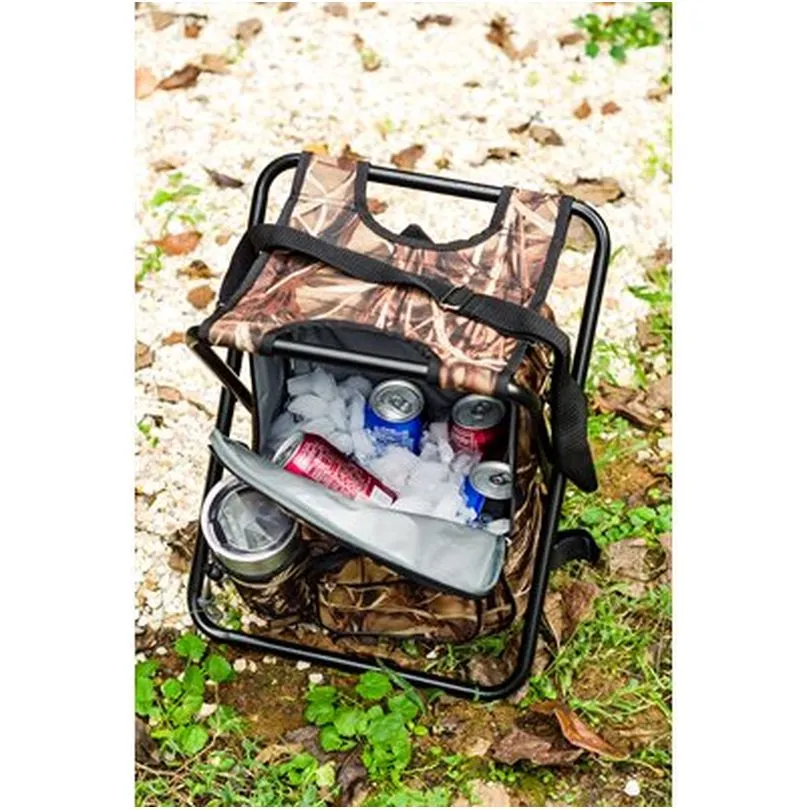 Camp Stool Backpack Cooler -Ca